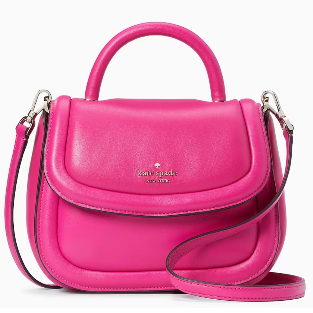 ♠️Kate Spade Puffy Top Handle Crossbody (Deep Hibiscus)